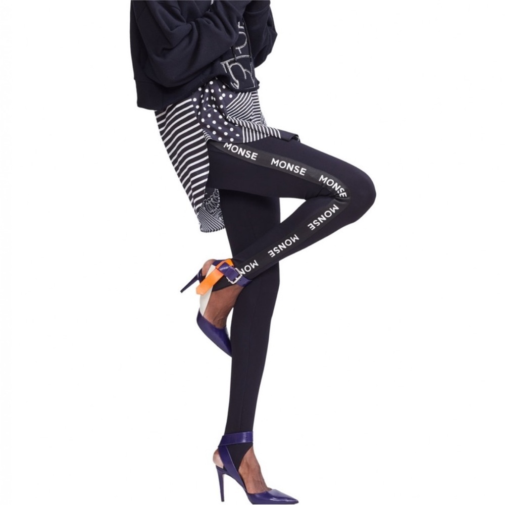 MONSE logo tape stirrup leggings Size XS